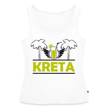 Kreta - Frauen Premium Organic Tank Top - Weiß - Vorne - AI Model Female 172 light (172cm)