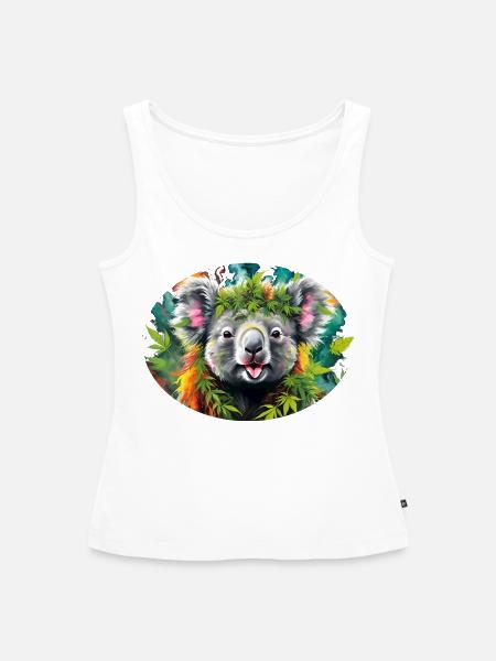 Psychodelic Koala - Frauen Premium Organic Tank Top - Weiß