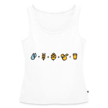 Bier Formel - Frauen Premium Organic Tank Top - Weiß - Vorne - AI Model Female 172 light (172cm)