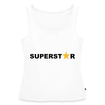 Superstar - Débardeur bio Premium Femme - blanc - Devant - AI Model Female 172 light (172cm)