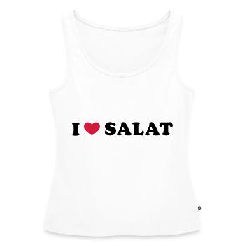 J'aime salade - Débardeur bio Premium Femme - blanc - Devant - AI Model Female 172 light (172cm)