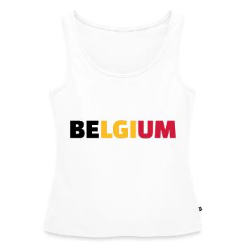 Belgien - Frauen Premium Organic Tank Top - Weiß - Vorne - AI Model Female 172 light (172cm)