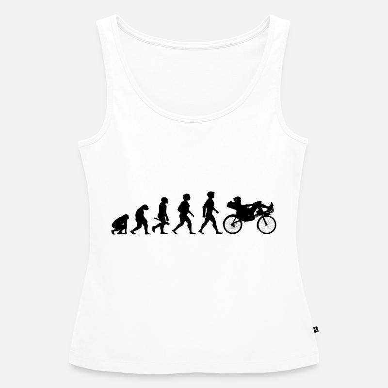 Evolution couché vélo couché cyclisme vélo - Débardeur bio Premium Femme - blanc