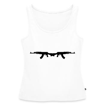 ak 47 3 - Frauen Premium Organic Tank Top - Weiß - Vorne - AI Model Female 172 light (172cm)