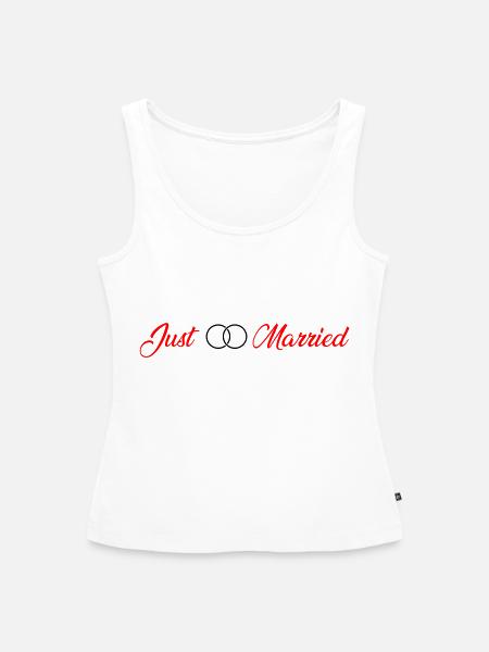 Just Married Rings - Frauen Premium Organic Tank Top - Weiß