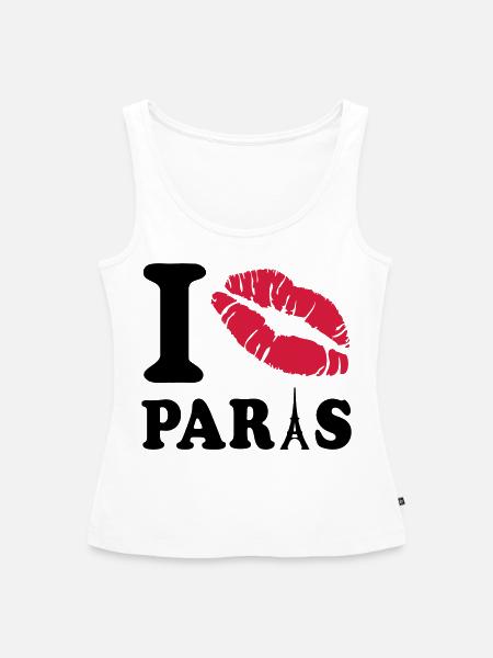 i love paris - Frauen Premium Organic Tank Top - Weiß