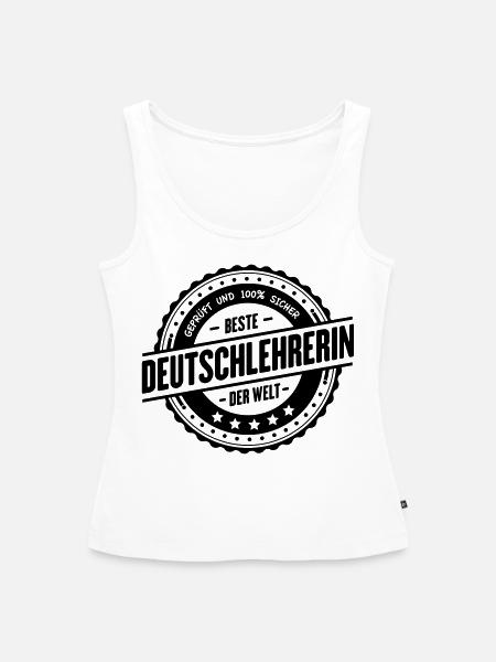 Beste Deutschlehrerin - Frauen Premium Organic Tank Top - Weiß