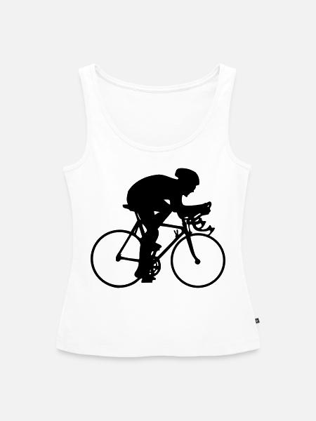 Rennradfahrer - Frauen Premium Organic Tank Top - Weiß
