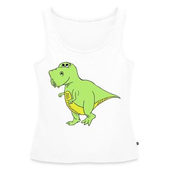 Trex - Débardeur bio Premium Femme - blanc - Devant - AI Model Female 172 light (172cm)