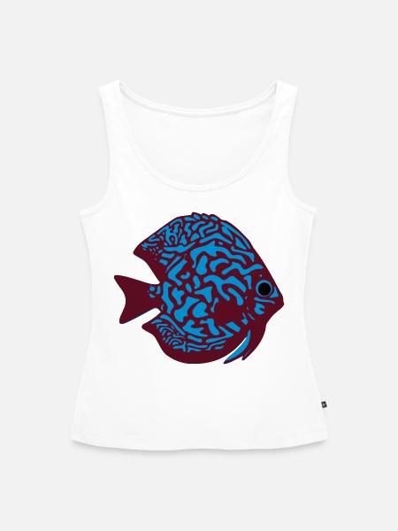 Diskusfisch vektor - Frauen Premium Organic Tank Top - Weiß