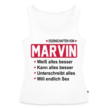 marvin - Frauen Premium Organic Tank Top - Weiß - Vorne - AI Model Female 172 light (172cm)
