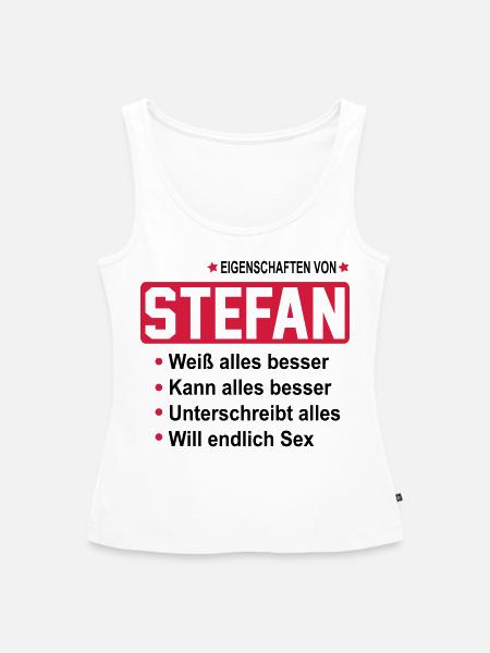 stefan - Frauen Premium Organic Tank Top - Weiß