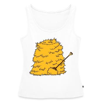 Mistgabel Strohberg Heugabel - Frauen Premium Organic Tank Top - Weiß - Vorne - AI Model Female 172 light (172cm)