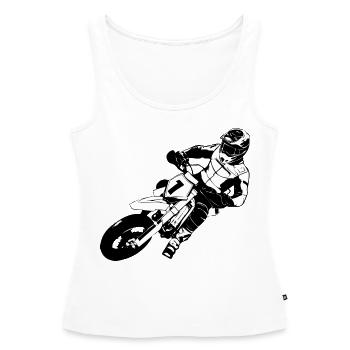 Supermoto - Frauen Premium Organic Tank Top - Weiß - Vorne - AI Model Female 172 light (172cm)