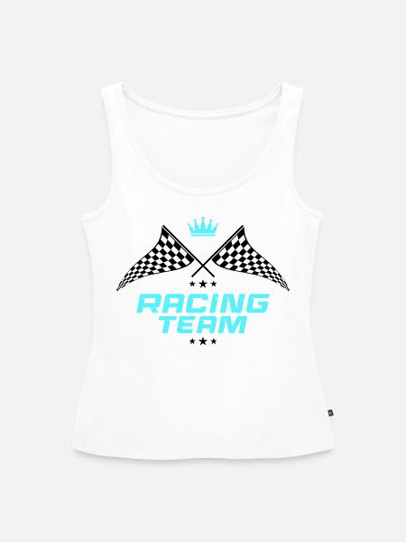 racing team - Frauen Premium Organic Tank Top - Weiß