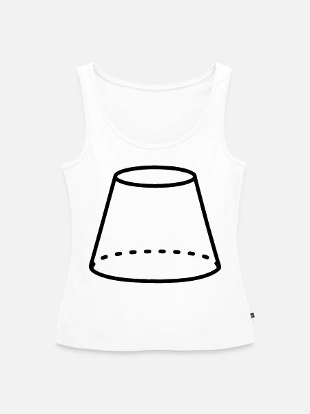 Mathematische Form des Stumpfes - Frauen Premium Organic Tank Top - Weiß