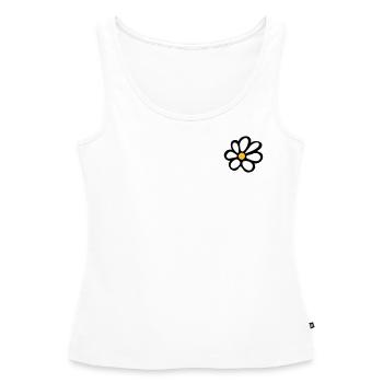 Pâquerette - Débardeur bio Premium Femme - blanc - Devant - AI Model Female 172 light (172cm)