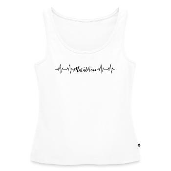 Marathon - Frauen Premium Organic Tank Top - Weiß - Vorne - AI Model Female 172 light (172cm)