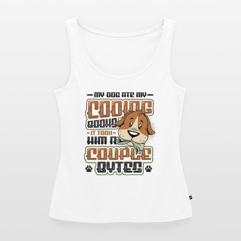 Hund Bytes Code Computer Witz Programmierung Frauen Premium Organic Tank Top