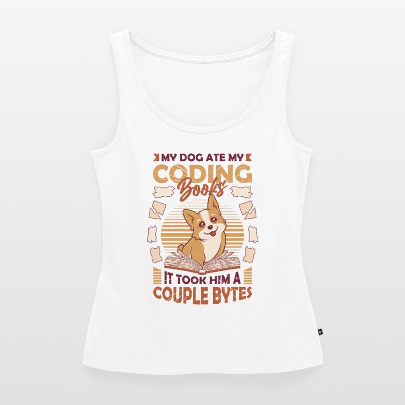 Hund Bytes Code Computer Witz Programmierung Frauen Premium Organic Tank Top