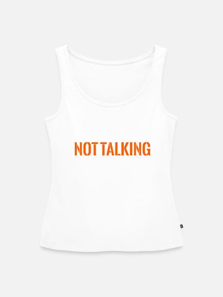 Training not talking - Frauen Premium Organic Tank Top - Weiß