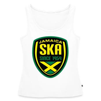 Ska Wappen_2 - Débardeur bio Premium Femme - blanc - Devant - AI Model Female 172 light (172cm)