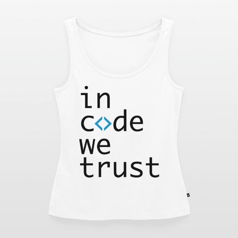 in code we trust, developer, coder Women’s Premium Organic Tank top