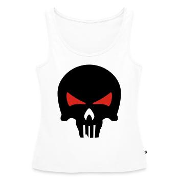 bone head - Frauen Premium Organic Tank Top - Weiß - Vorne - AI Model Female 172 light (172cm)