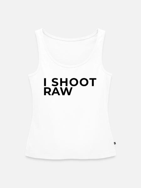 We don't shoot JPEG! - Frauen Premium Organic Tank Top - Weiß