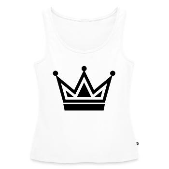 crown8 - Débardeur bio Premium Femme - blanc - Devant - AI Model Female 172 light (172cm)