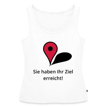 Sie haben Ihr Ziel erreicht - Frauen Premium Organic Tank Top - Weiß - Vorne - AI Model Female 172 light (172cm)