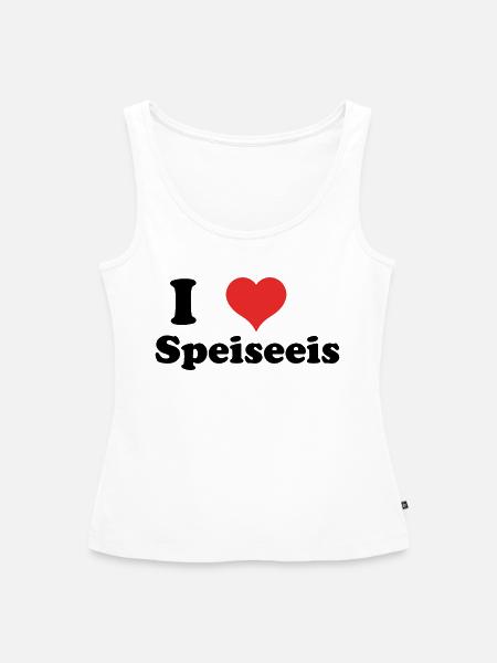 i love Speiseeis - Frauen Premium Organic Tank Top - Weiß