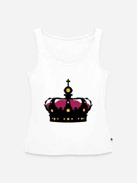 Krone - Frauen Premium Organic Tank Top - Weiß