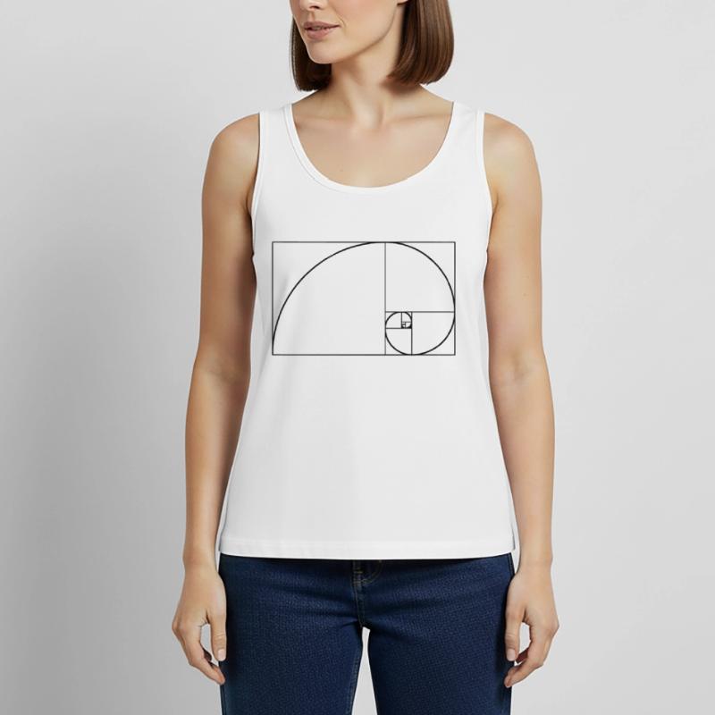 Spirale de Fibonacci, section doré, Phi, evolution Débardeur bio Premium Femme