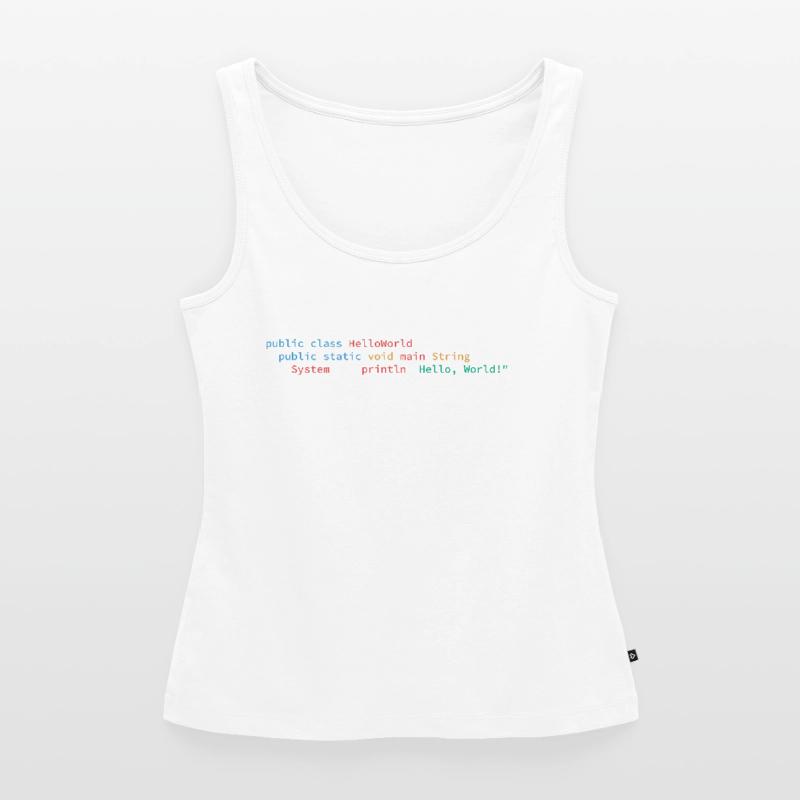 Hello World Java programming language Women’s Premium Organic Tank top