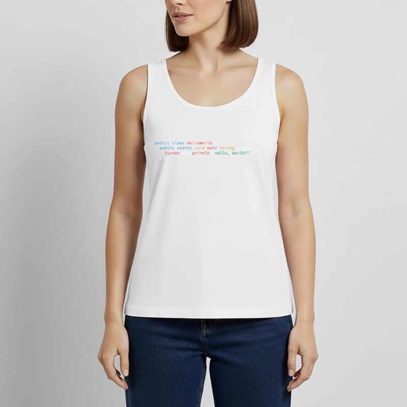 Hello World Java programming language Women’s Premium Organic Tank top