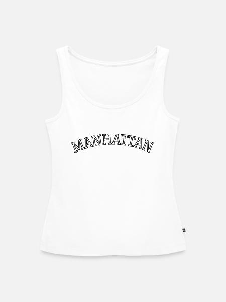 Manhattan outline black - Frauen Premium Organic Tank Top - Weiß