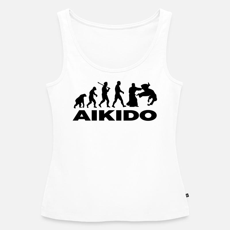 Aikido Evolution - Women’s Premium Organic Tank top - white