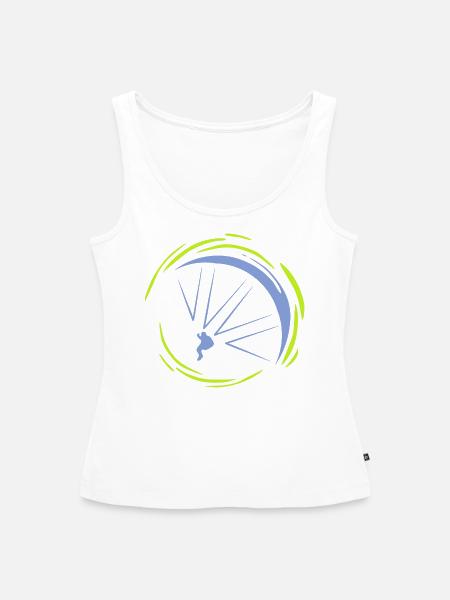 Flugwunder_Gleitschirm Blau - Frauen Premium Organic Tank Top - Weiß