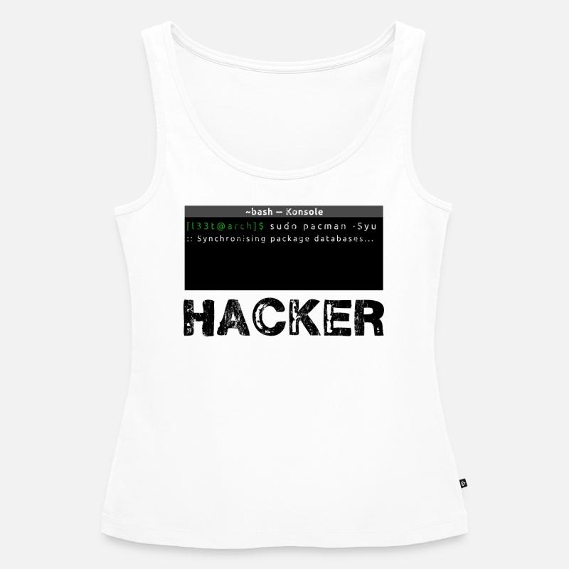 Hacker Linux - Débardeur bio Premium Femme - blanc