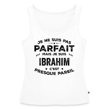 Ibrahim – ein lustiger und stolzer Vorname, Legende - Frauen Premium Organic Tank Top - Weiß - Vorne - AI Model Female 172 light (172cm)