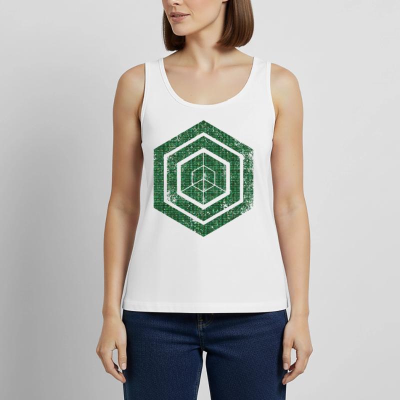 hexagon programming programmer coding geometric Women’s Premium Organic Tank top