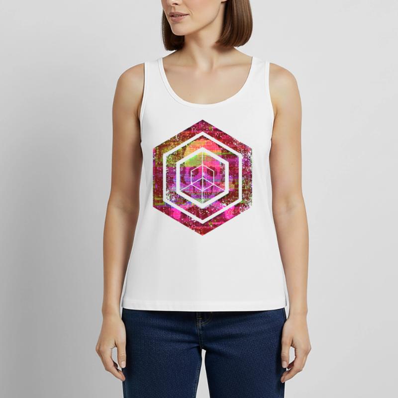 hexagon programming programmer coding geometric Women’s Premium Organic Tank top