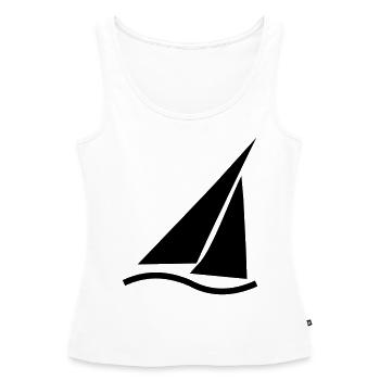 Regatta (kleines Symbol) - Frauen Premium Organic Tank Top - Weiß - Vorne - AI Model Female 172 light (172cm)