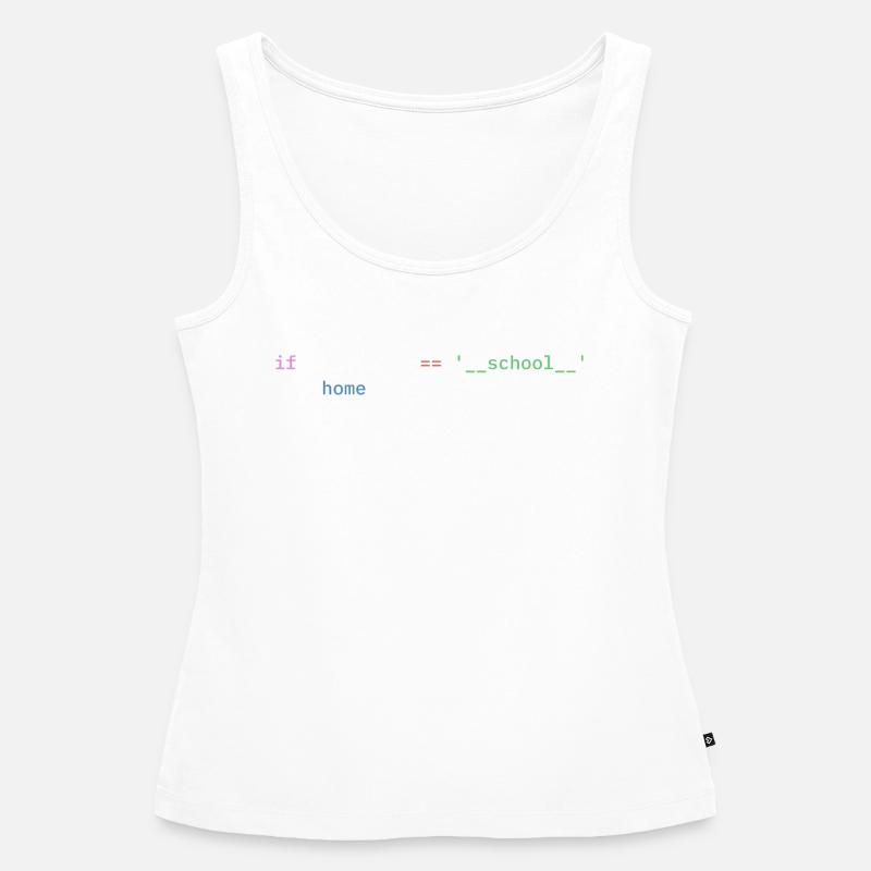 Python Programmer School Student Funny - Women’s Premium Organic Tank top - white