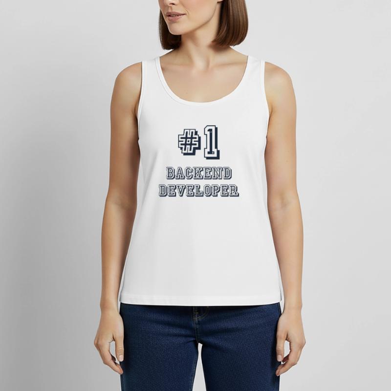 #1 Backend Developer Coder Engineer Software Women’s Premium Organic Tank top