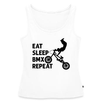 BMX Fahrrad Geschenk Vater und Sohn - Frauen Premium Organic Tank Top - Weiß - Vorne - AI Model Female 172 light (172cm)