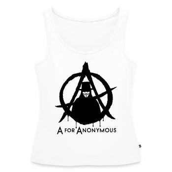 A for Anonymous 2c - Frauen Premium Organic Tank Top - Weiß - Vorne - AI Model Female 172 light (172cm)