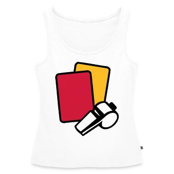Referee - Women’s Premium Organic Tank top - white - Front - AI Model Female 172 light (172cm)