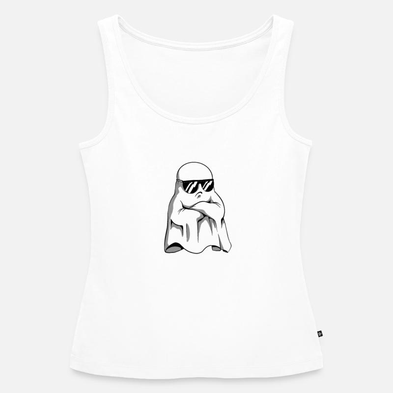 Halloween Ghost, Same Leaf, Different Day Ghosts - Women’s Premium Organic Tank top - white